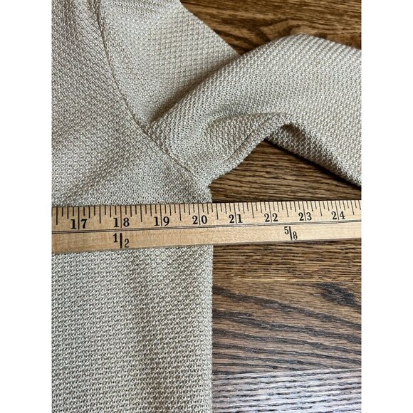 St. John Womens Tan Three Piece Button Up Knit Set Size 6 8 Sparkle Quiet Luxury - Picture 12 of 16